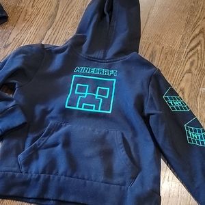 Minecraft black hooded sweatshirt